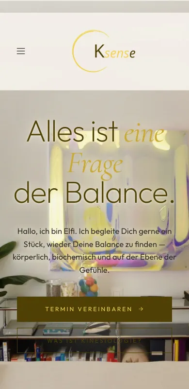 ksense.net auf dem Smartphone