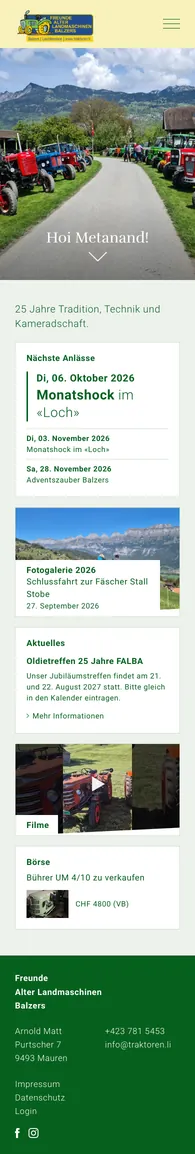 traktoren.li auf dem Smartphone