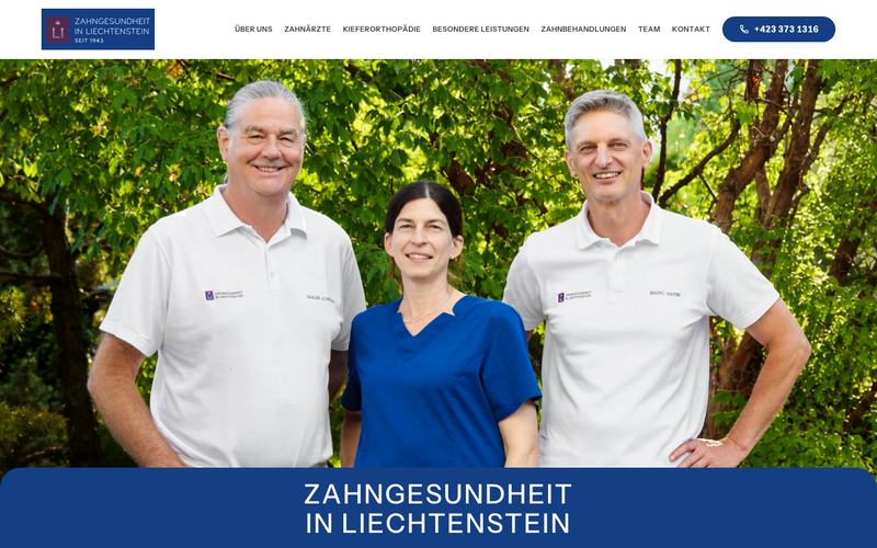 Startseite von zahngesundheit.li